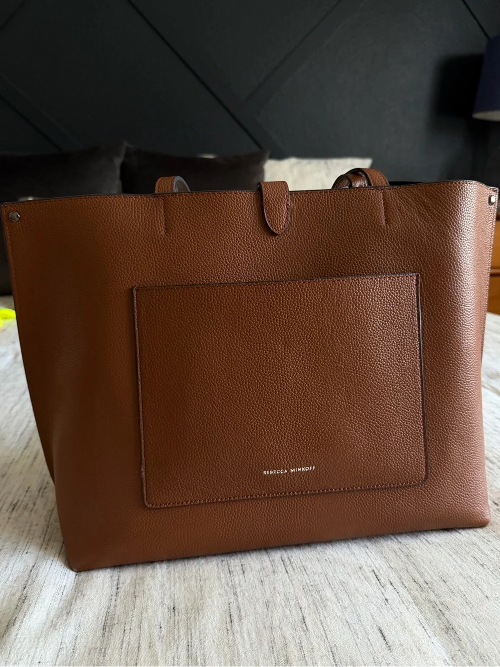 Rebecca Minkoff Brown Pebbled Leather Tote - Picture 5 of 11